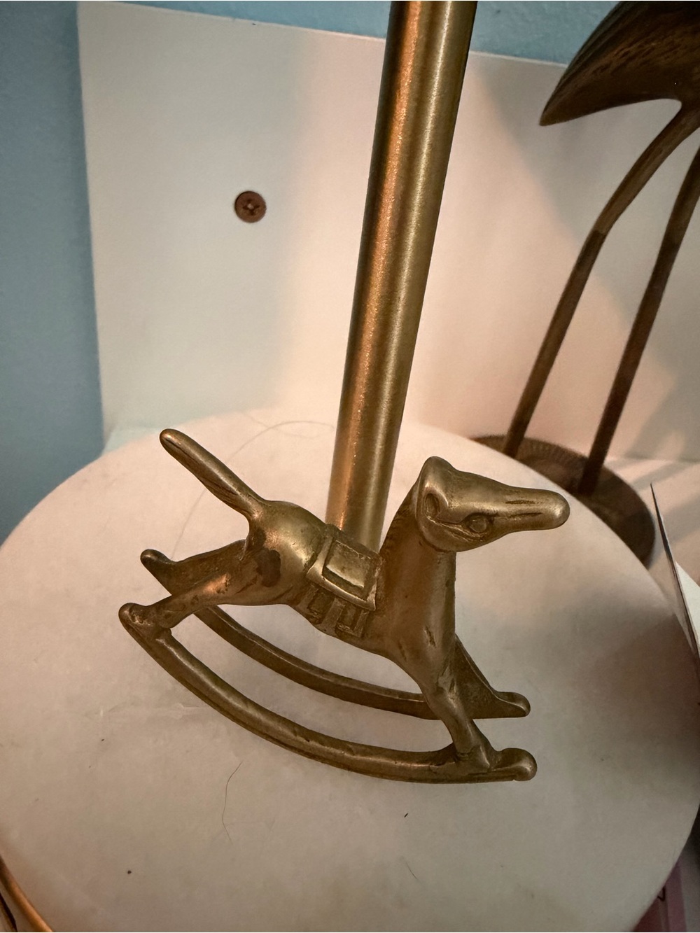 Brass Finish Rocking horse trinket